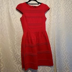 Red Cap-sleeve Fit & Flair